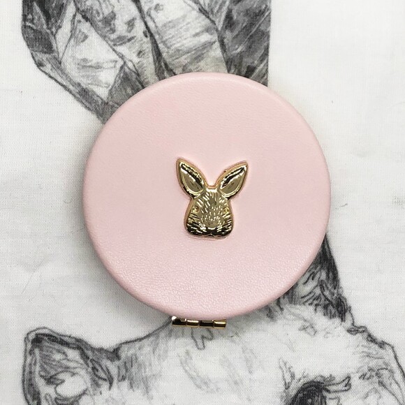 ♡ Olivia Burton ♡ Bunny Compact Mirror - Blossom & Gold - Picture 1 of 9